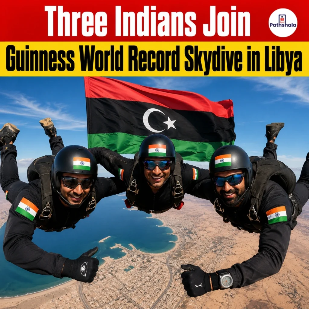 Three Indians Join Libya Skydive Guinness World Record Event