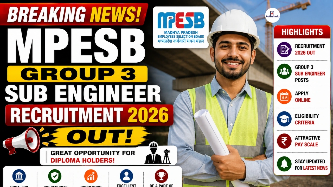 MPESB Group 3 Sub Engineer Recruitment 2026