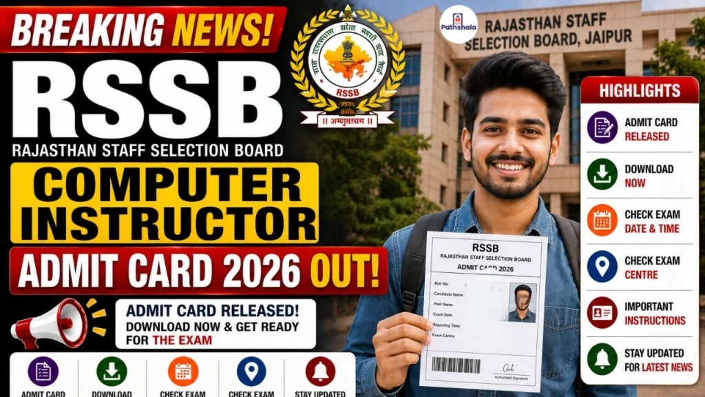 RSSB Computer Instructor Admit Card 2026