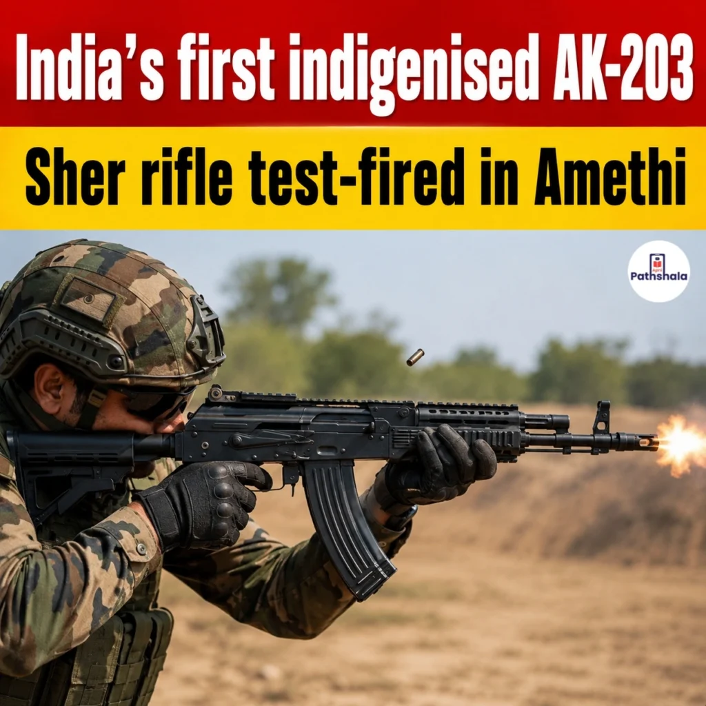 Indigenous AK-203 Sher Test Fired in Amethi