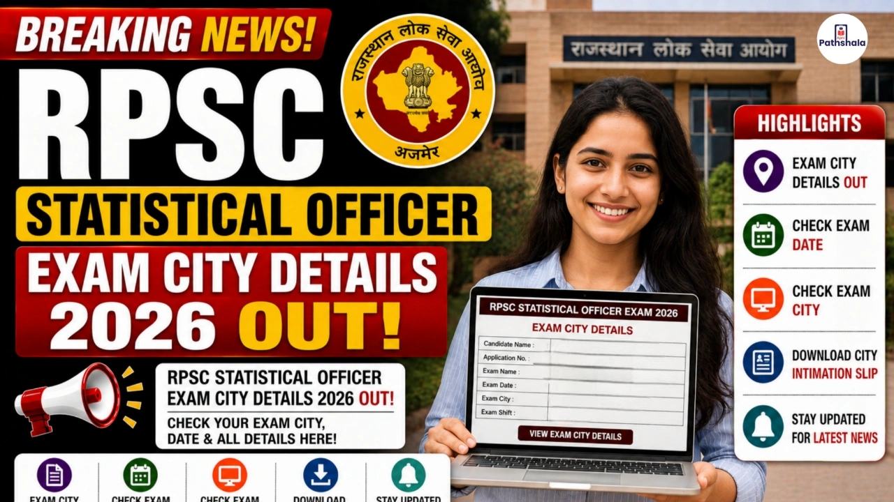 RPSC Statistical Officer Exam City 2026