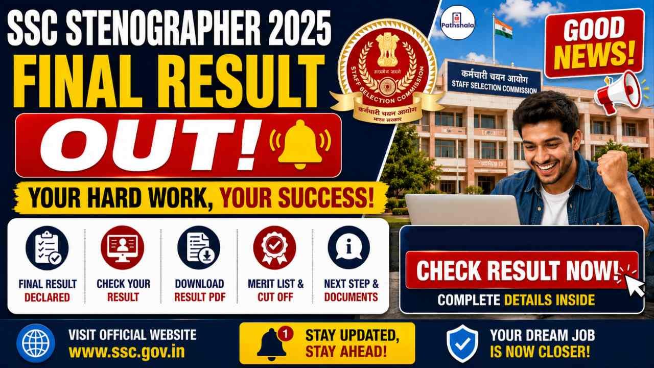 SSC Stenographer 2025 Final Result Announced