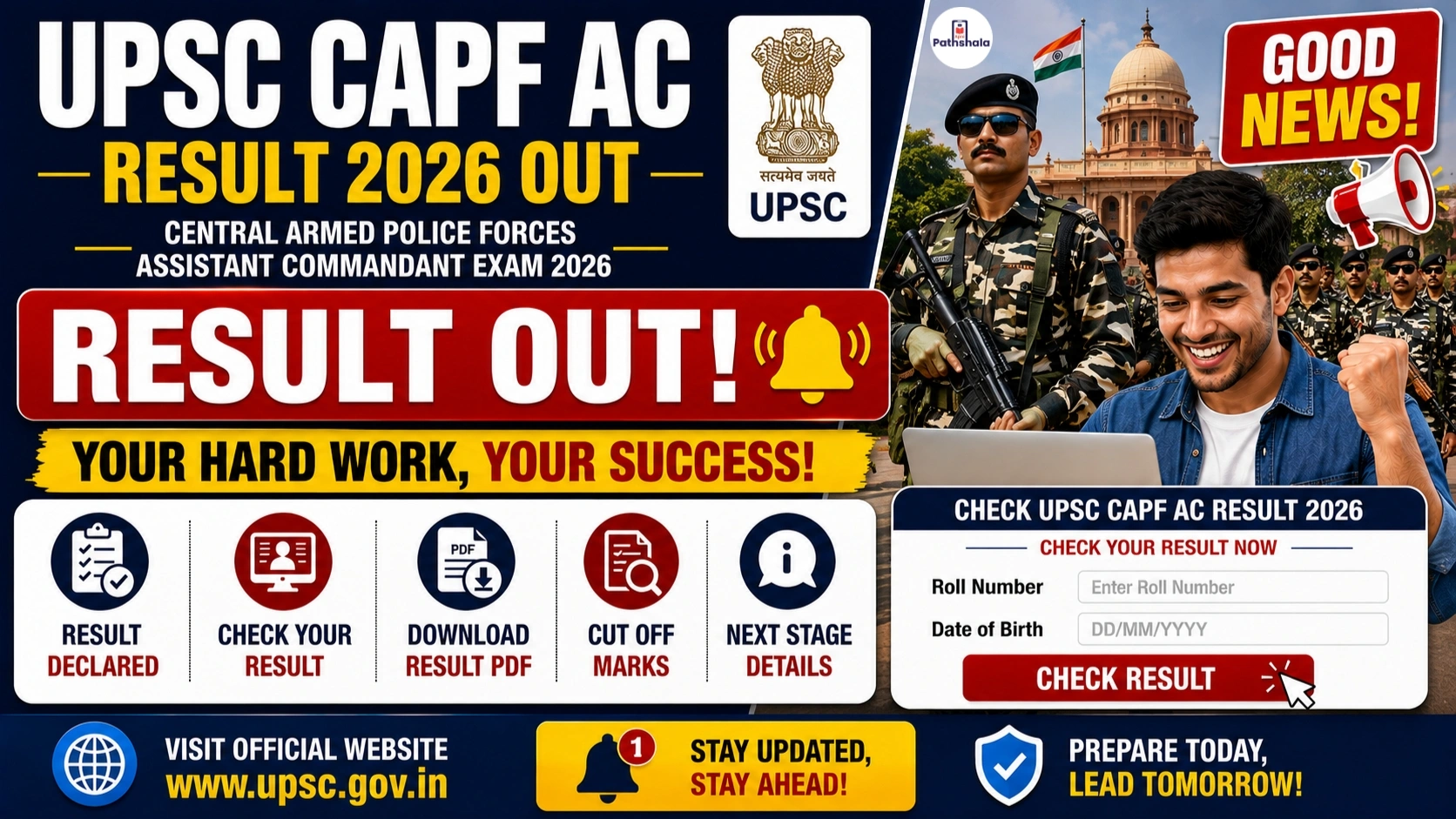 UPSC CAPF AC Result 2026