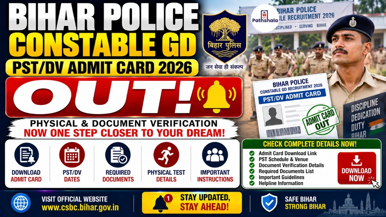 Bihar Police Constable GD PST Admit Card 2026