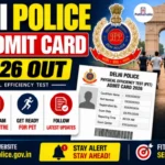 Delhi Police PET Admit Card 2026 Out
