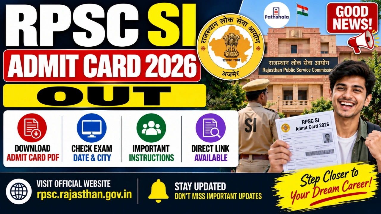 RPSC SI Admit Card 2026