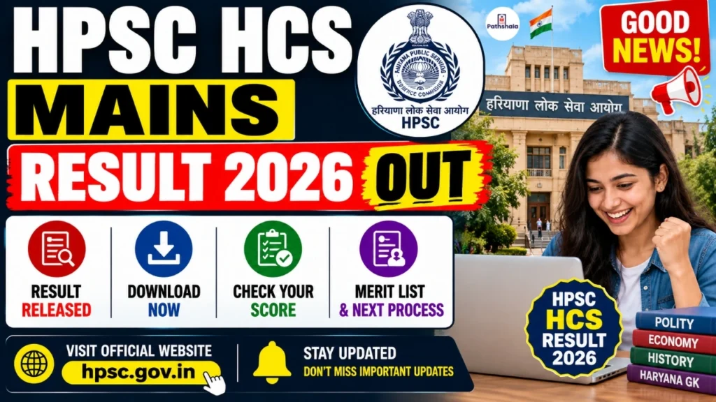 HPSC HCS Mains Result 2026