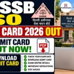 DSSSB ASO Admit Card 2026 Out