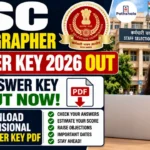 SSC Stenographer Answer Key 2026 Out