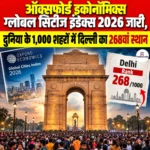 ऑक्सफोर्ड इकोनॉमिक्स Global Cities Index 2026 जारी, दुनिया के 1,000 शहरों में दिल्ली को मिला 268वां स्थान