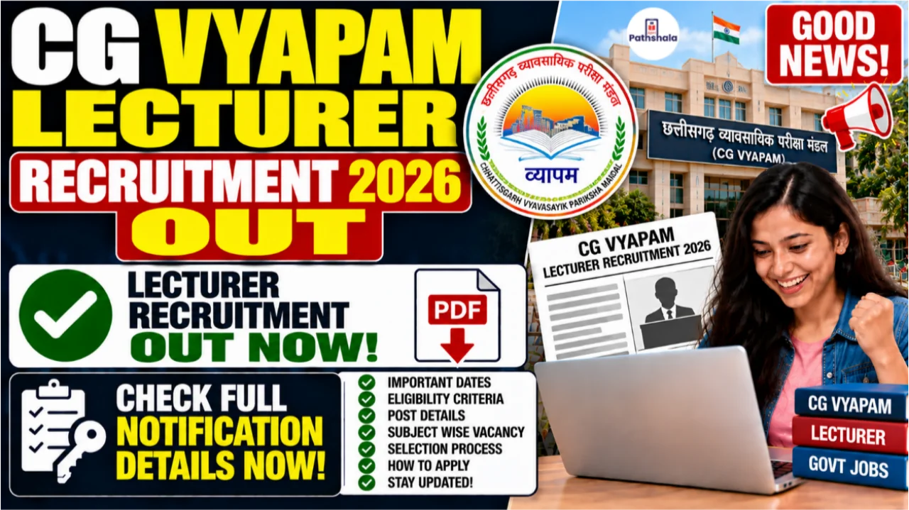 CG Vyapam Lecturer Recruitment 2026