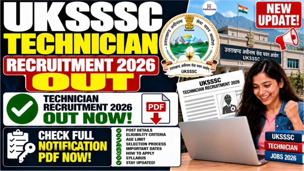 UKSSSC Technician Recruitment 2026