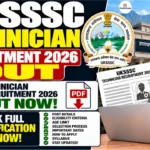 UKSSSC Technician Recruitment 2026