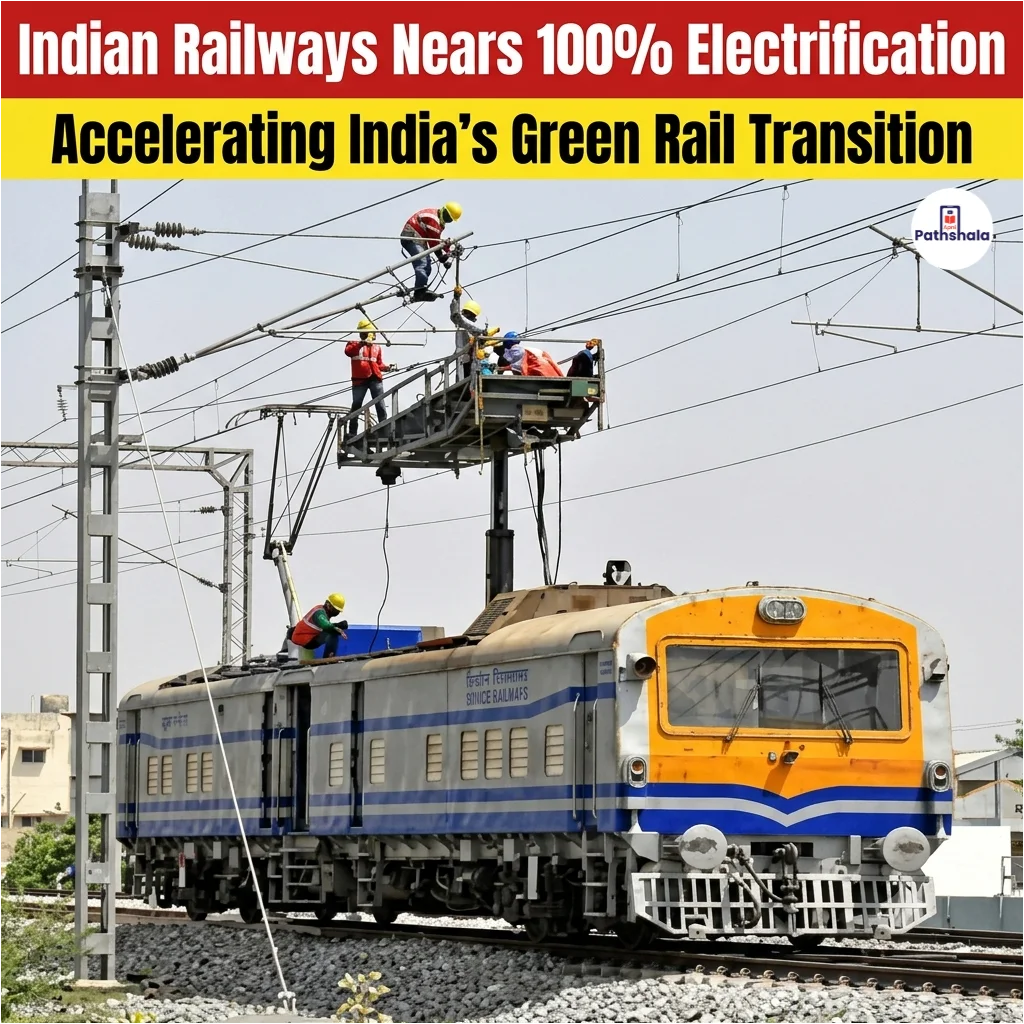 Indian Railways Electrification Nears 100%