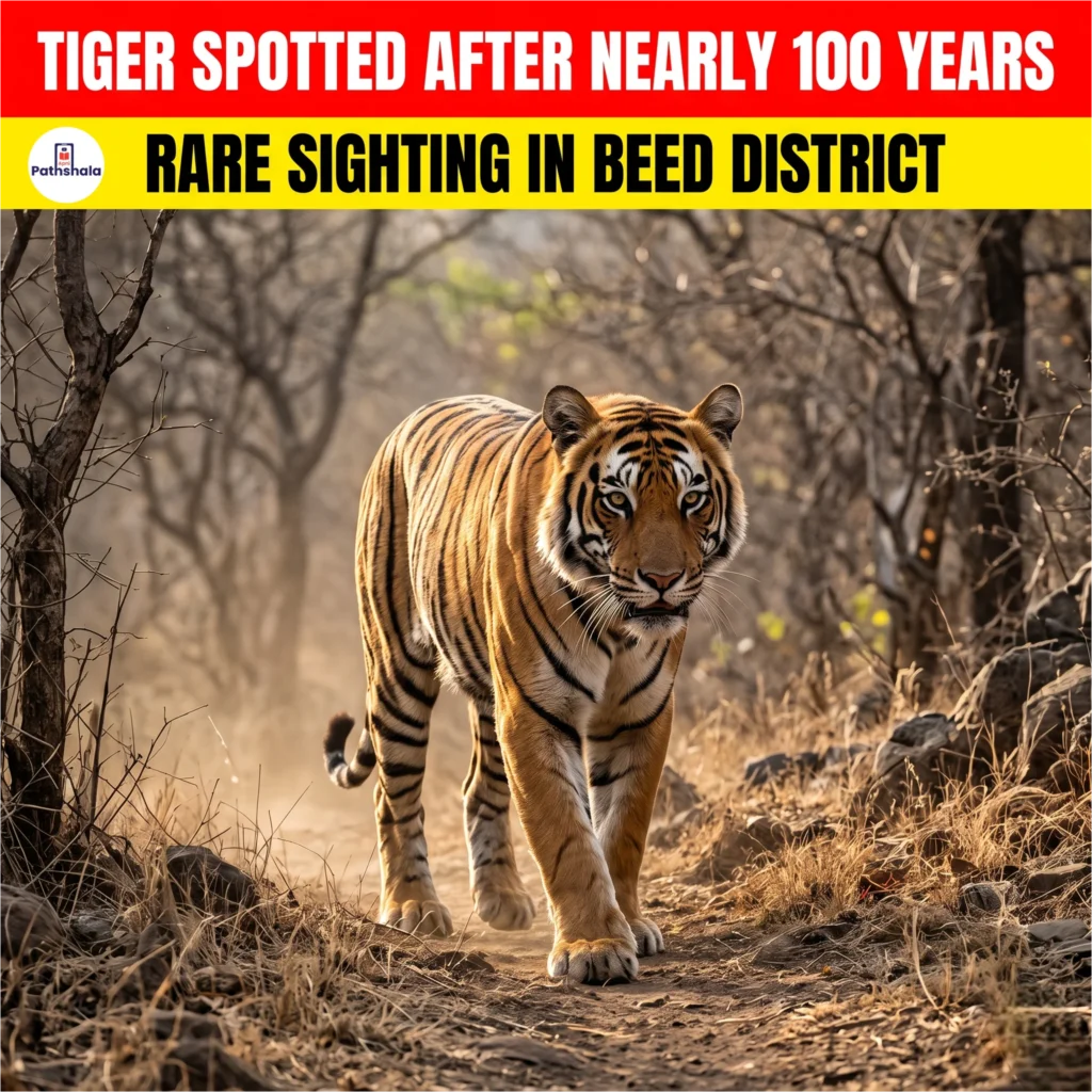 Tiger Spotted in Beed District After Nearly 100 Years