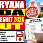 Haryana ADA Final Result 2026 Out