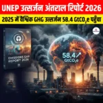 UNEP Emissions Gap Report 2026 जारी, 2025 में GHG उत्सर्जन 58.4 GtCO₂e पहुँचा