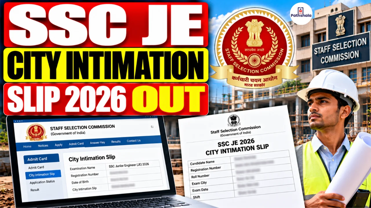SSC JE City Intimation Slip 2026
