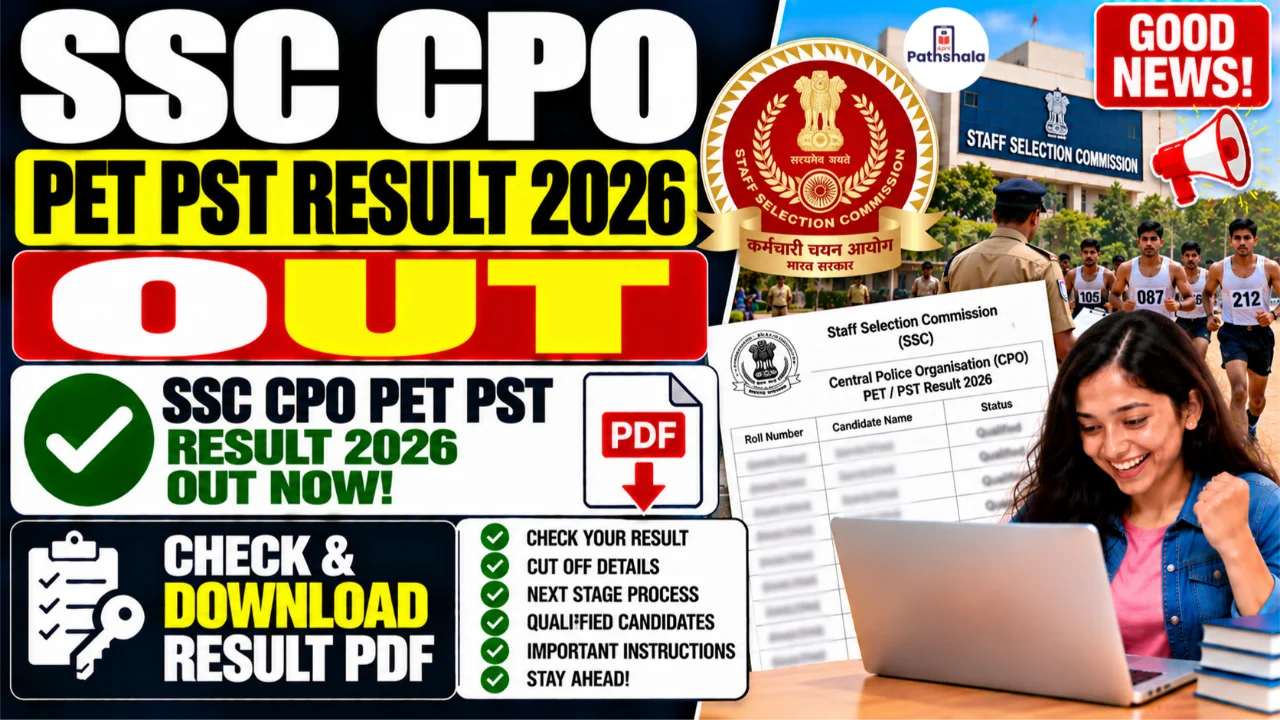 SSC CPO PET PST Result 2026